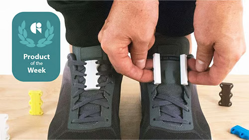 Product of the Week banner featuring Zubits Magnetic Lacing Solution, highlighting key features like the powerful magnetic closures transforming lace-up shoes into slip-ons, secure for activities, and reusable.