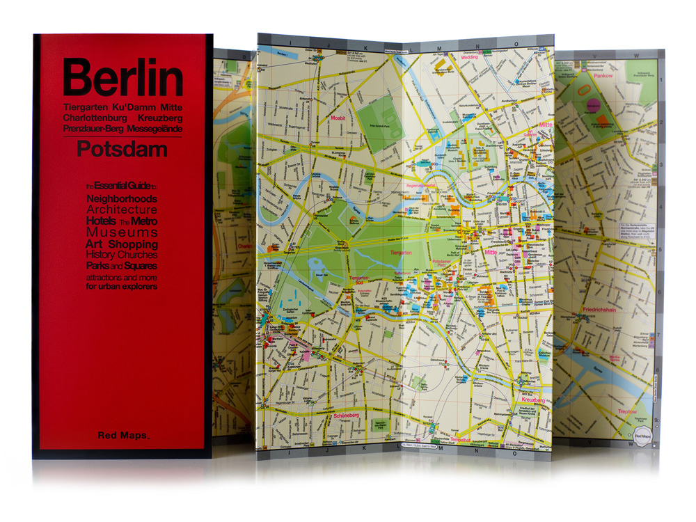 A Red Maps map of Berlin is seen unfolded